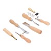 Leather Working Tools Set Log Color Curved Handle DIY Hand