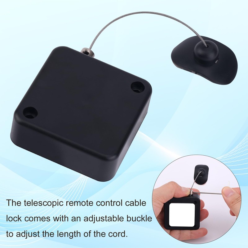BOXOB 2pcs Retractable Remote Control Tether Locks, 6.56ft Adjustable Security