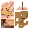dophee 4Pcs 1.77" Brass Flat Corners Bracket, Retro Table Corner