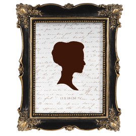 AELS 5x7 Inch Vintage Picture Frame, Elegant Antique Photo Frames with Glass Front, Photo Display, Tabletop Wall Hanging, Gift Ideas, Gold and Black