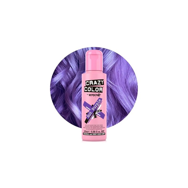 Crazy Color Hot Purple Hair Dye 100ml