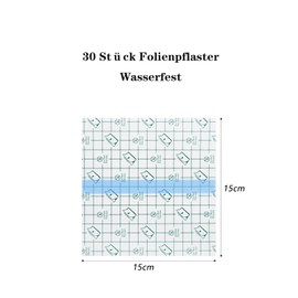 Tattoo Film, 15 cm Tattoo Plasters, Waterproof, Transparent Bandage, Tattoo Plasters, Various Sizes, Transparent Bandage (10 x 12 cm, 40, 15 x 15 cm, 20) (Pack of 30)