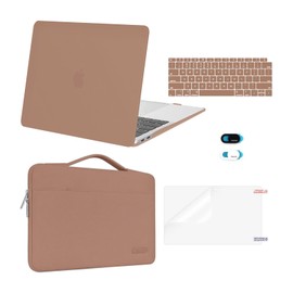 MOSISO Compatible with MacBook Air 13 inch Case M1 Chip 2021 2020 2019 2018 Release A2337 A2179 A1932 Retina Display, Plastic Hard Shell Case&Bag&Keyboard Skin&Webcam Cover&Screen Film, Caramel Brown