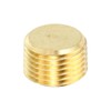 PATIKIL 1/2 Inch NPT Brass Hexagonal Countersunk Plugs 4 Pack
