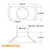 POWERTEC 70150V Rectangular Dust Hood for 4 in. OD Attachment,