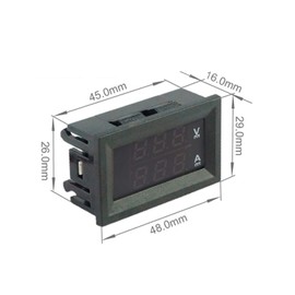 Artudatech 4x Digital Voltmeter Ammeter Current Voltage Tester DC4-30V Powered Voltmeter Voltmeter Digital Multimeter DC0-100V 100A+ Shunt Resistor DC Shunt Voltage Current Measuring Meter