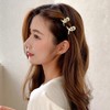 8 fermagli per capelli con perle dorate, piccole clip per