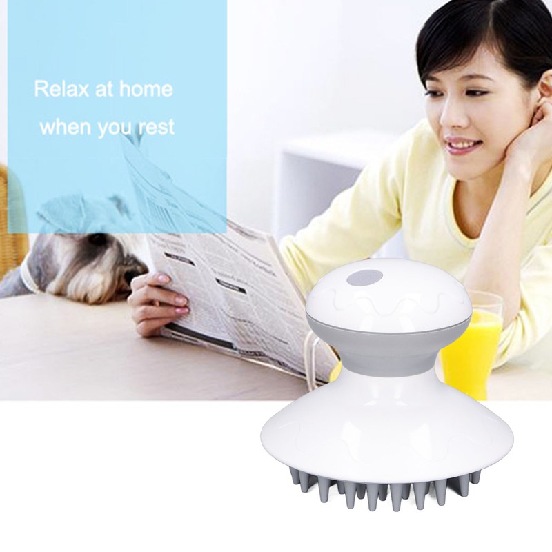 Vibrating Head Massager Rechargeable Kneading Waterproof Multi Functional Electronic Scalp
