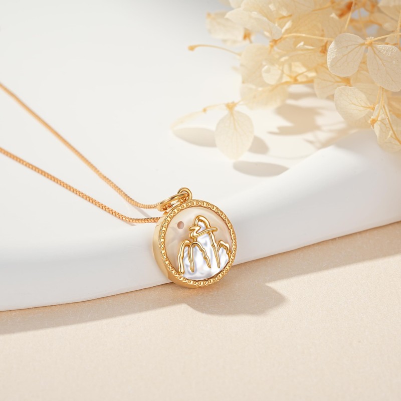 925 Sterling Silver Mustard Seed Necklace for Women Mountains Jewelry