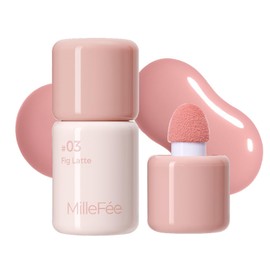 Milfee Shake Drop Cheek, Liquid, 4 Colors, Ruddy Feel, Fluffy, Natural, Sponge Brush, Medium Facial Shortening, Pom Pom, Cream, Transparent, Dull Pink, Highly Popular (03 Figurate)