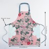 PUBMIND Floral Apron for Women with Pockets, Adjustable Chef Aprons