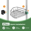 HAMITOR Shower Caddy Tension Pole: Rustproof Quick Install Corner Bathroom