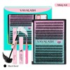 VAVA BEAUTY Misty Kit Clusters, DIY Lash Extension Springtok Bond&Seal,