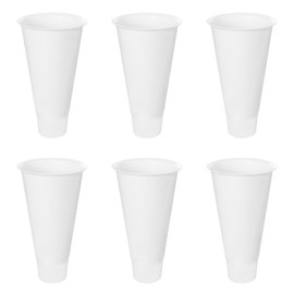 6 Pieces Buckets for Indoor, Outdoor Patio Garden, Living Room, Florist. (White)