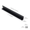 YONFIAFIT 3pcs 10" Long Back Mount Finger Edge Pull Aluminium