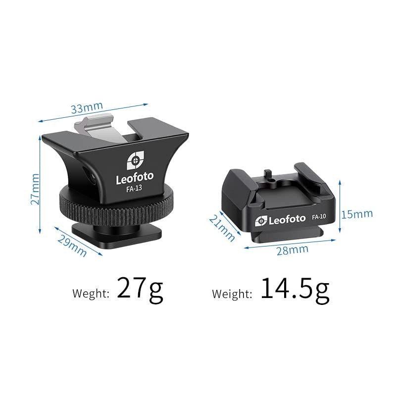 Leofoto FA-13+FA-10 Quick Release Adapter [Cold Shoe to Cold Shoe]