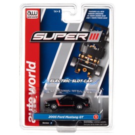 Auto World Super III 2005 Ford Mustang GT (Black) HO Scale Slot Car