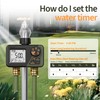 Diivoo Sprinkler Timer 2 Zone, Programmable Water Hose Timer 2