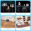 Duscdesp Pack of 9 Small Acrylic Display Stands, Transparent Rectangular