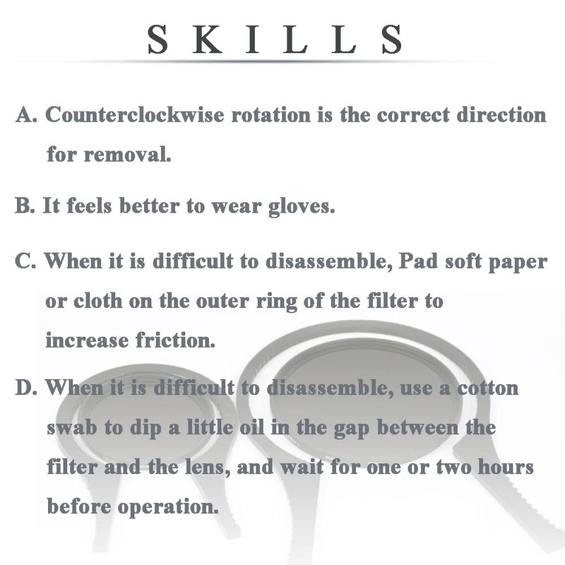 49-58mm Camera Lens Filter Wrench, Fire Rock UV ND CPL