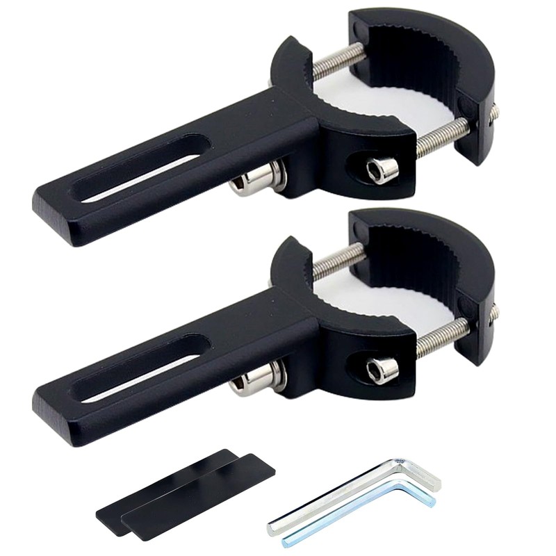 HQTS 2 Pieces Motorcycle Headlight Mounts Adjustable Motorcycle Headlight Bracket