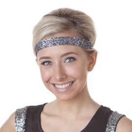 Hipsy Women's Adjustable NO SLIP Pastel Flowers Wide Headband Gift Packs (Wide Navy/Gunmetal/Purple 3pk)