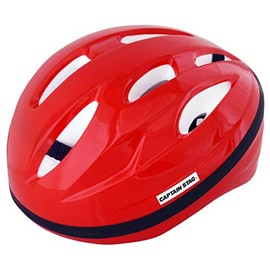 Captain Stag Y-6544 Helmet Champ Soft Shell M 21.3 - 22.8 inches (54 - 58 cm), For Children (Red)