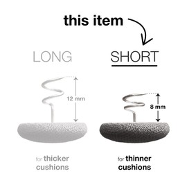 Primpins Short Upholstery Pins - Classic Linen - 20 Colors Available - Fabric Covered Button Twist Pins - Keeps Furniture Covers in Place (Set of 12, Dark Grey)