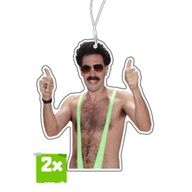 CME.Promo Borat Duftbaum Set - Lustig Movie Meme Auto Duftspender, Car Air Freshener, Duftanh?nger, Tuning - 2 Stck