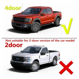 MNMSYH Exterior Car Window Bottom Sill Trim Decor Strips +Accessories for Ford for F150 2021-2022 Black ECWBSTDSFFF2 901-85165