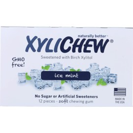 Xylichew Mint Ice Soft Chewing Gum, Sugar Free, No Artificial Sweetener, 12 Pieces (Pack of 24)