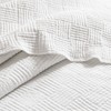 WDCOZY White Oversized King Size Quilt Set, Muslin Cotton Shell