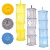 3 Pcs Hanging Mesh Space Foldable 3 Compartments Storage Basket