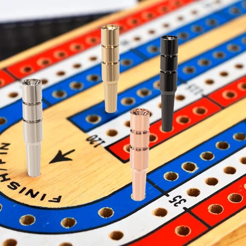 24PCS Cribbage Pegs, Crib Pegs Cribbage Board, Versatile Brass Tapered