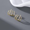 SLUYNZ 925 Sterling Silver Cool CZ Cuff Earrings Earrings for