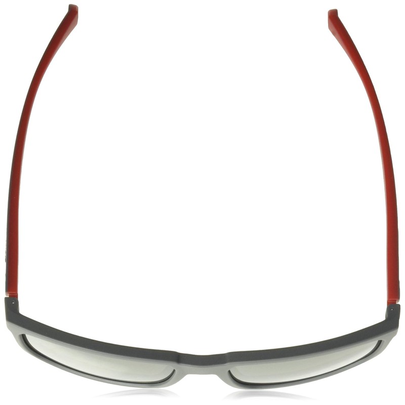 ARNETTE Men's AN4251 Stripe Rectangular Sunglasses, Matte Grey/Grey Mirror Silver,