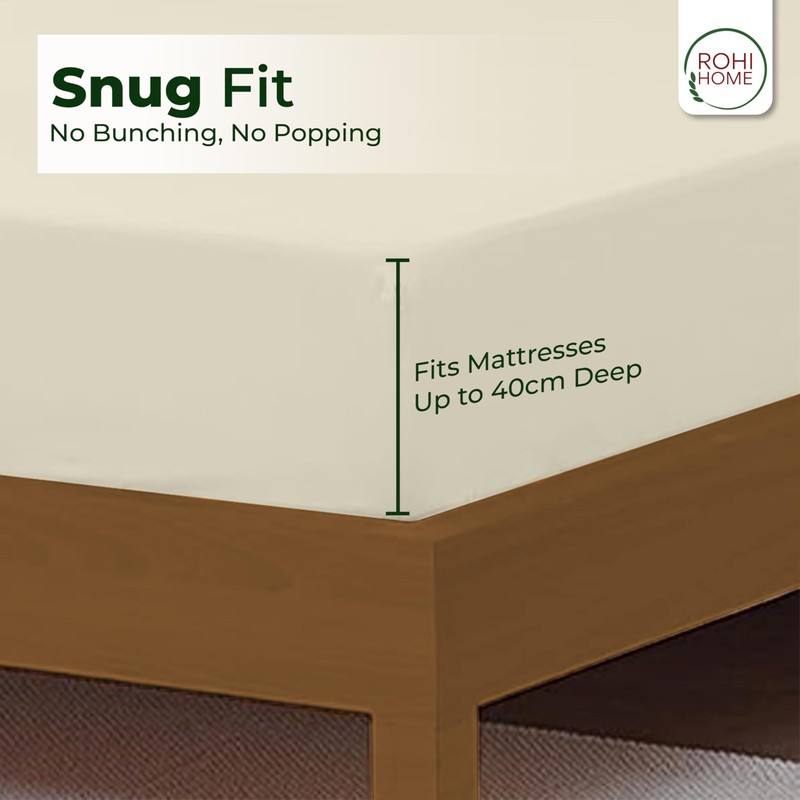 Rohi 40cm Deep Microfibre Small Double Fitted Sheet – Comfy