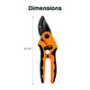 Garden Secateurs Pruning Scissors | Bypass Hand Secateurs with Ambidextrous