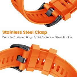 Watch Strap for Garmin Fenix 7X Pro/6X Pro, 26mm QuickFit Replacement Band for Garmin Fenix 7X/6X/5X/5X Plus/3/3 HR, Descent Mk1/Mk2/MK2i, Instinct 2X