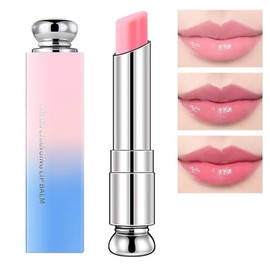 Bálsamo labial que cambia de color, Lápices Labiales mágico que cambia de color, Brillos Labiales teñido, labial hidratante impermeable de larga duración para mujeres (B)