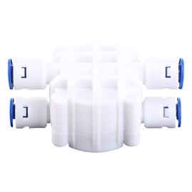 Fine Valve,Asukohu 4 Way RO Auto Shut-Off Valve Switch 1/4" Water Purifier Reverse Osmosis System