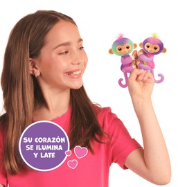 Bizak Fingerlings 61853181-1 Magic Colours Interactive Pet with Over 70 Sounds and Movement, Touch Response, Holds on Your Finger, Toy for Children Aged 3+