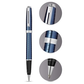 Sheaffer Prelude Deep Blue w/Horizontal Line Engraving Rollerball Pen