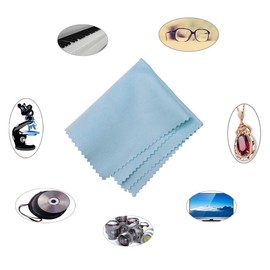 Microfiber Screen Cleaning Cloths, HTTX 4-Pack 6 x 7 inches for Cell Phones, Tablets, LCD TV, Laptop, Camera Lenses, Surface Tablet, Monitor, Car GPS Screens, Spectacles, Glasses, Watches [Blue]