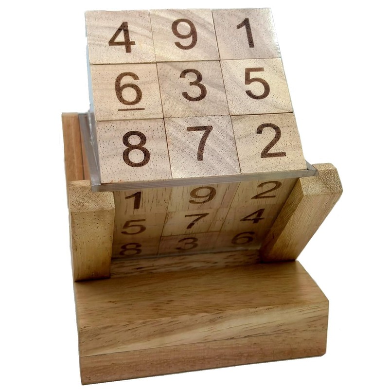 3D Wooden Sudoku Cube Puzzle and Game
