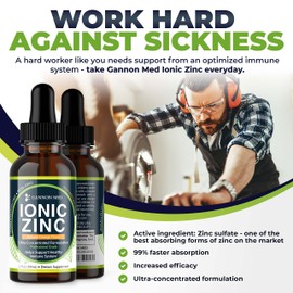 Zinc Supplements - Immunity + Skin + Reproductive Health Minerals - Zinc Chelate Immune Booster for Kids & Adults (Ionic Zinc, Liquid Drops) (2 Pack)