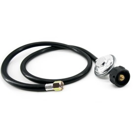 Rixordd 5 Feet Universal Propane Regulator and Hose - Low Pressure, QCC1 Compatible, Ideal for Most LP Gas Grills, Heaters, and Fire Pit Tables - 3/8" Female Flare Nut