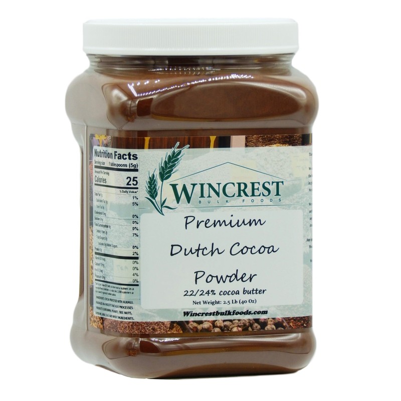 Premium High Fat Dutch Cocoa Powder - 2.5 Lb Tub
