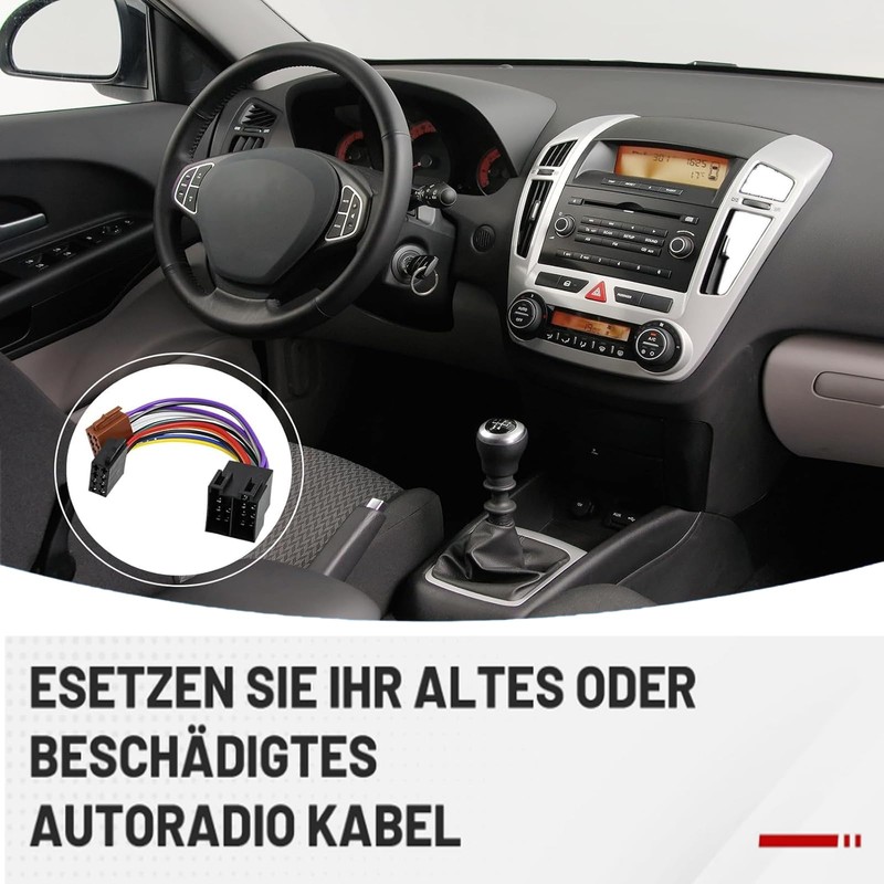Radio Adapter Plug, Car Radio Plug Socket, Universal Radio Adapter