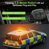 Fxlpower LED Rotating Beacon Light with 2.8 Metre Cable, Yellow